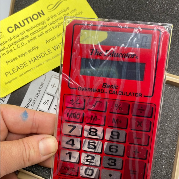 Calculator Keeper The Educator Basic Overhead Calculator, Manual vintage new - Picture 2 of 8